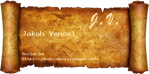 Jakob Vencel névjegykártya